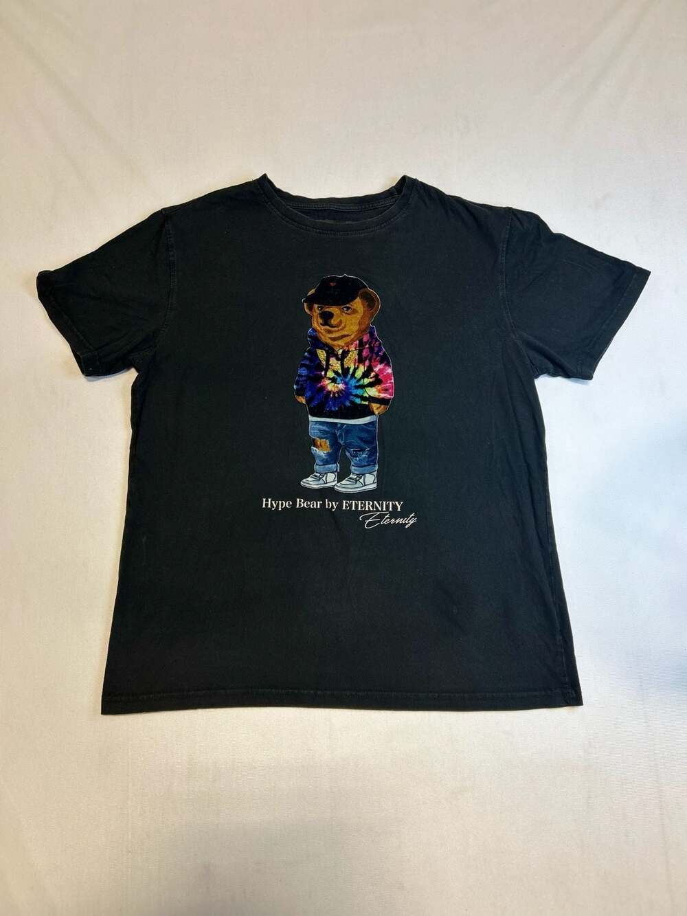 Eternity BC/AD Hype Bear Tie-Dye Graphic T-Shirt Black Men's XL